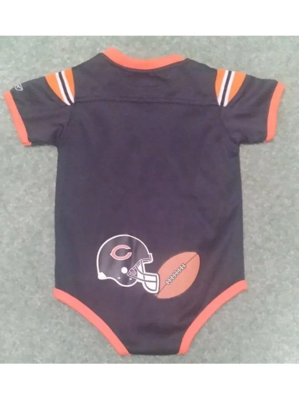 NFL Chicago Bears Reebok Blue Orange Snap Closure Unisex One Piece 24 months